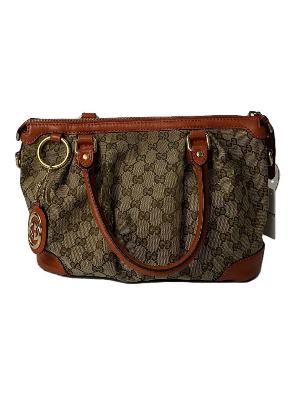 Gucci Handbag Sukey GG Canvas Brown